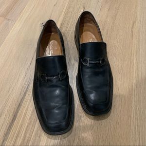 All Black Ferragamo Loafers